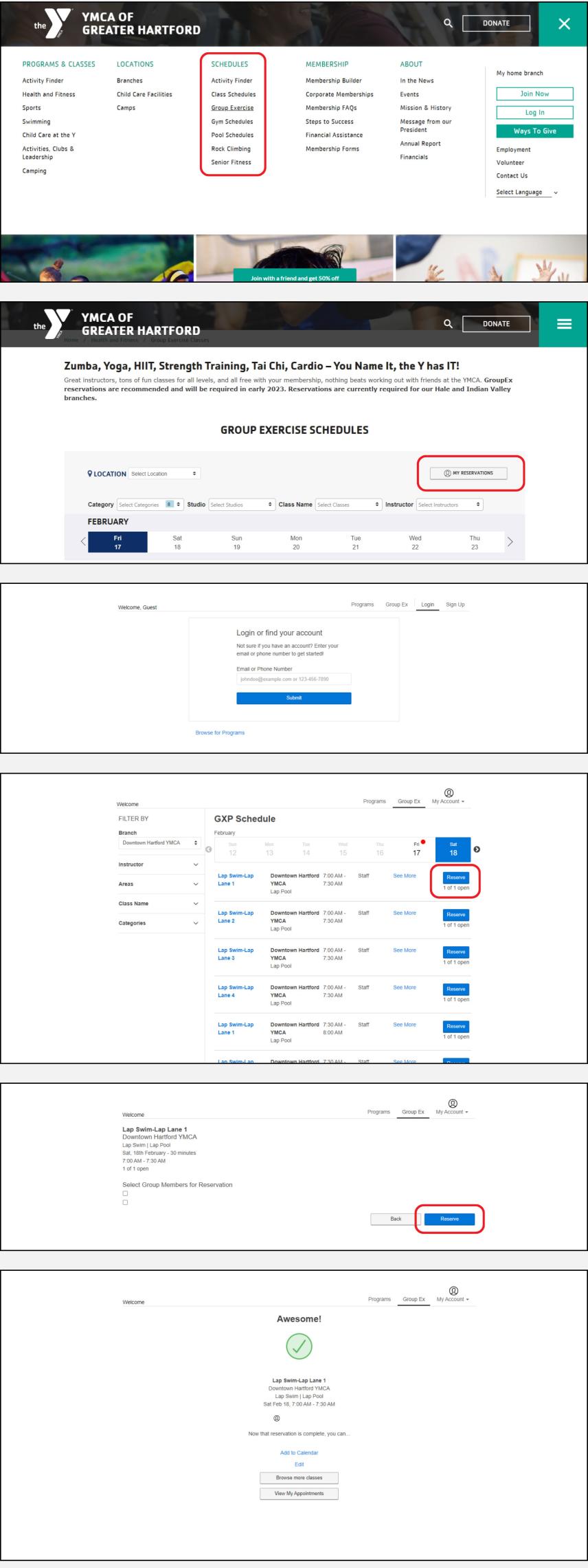 Schedule Screens